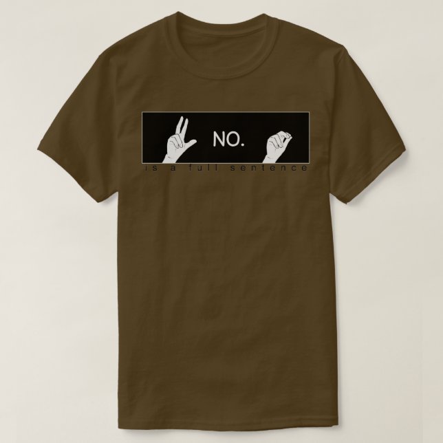 Camiseta Não é uma Mão de Linguagem de Sinal de cheio (Frente do Design)