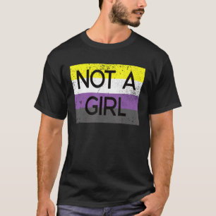 Camiseta Não É Uma Menina Que Não É Binária.