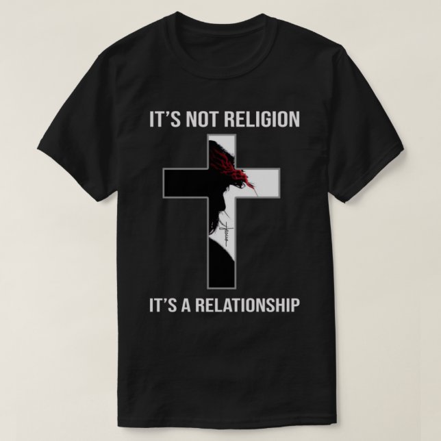 Camiseta Não é uma religião É uma relação (Frente do Design)