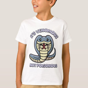 Camiseta Não é venenoso! Cartoon Cobra