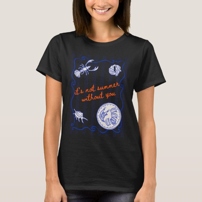 Camiseta não é verão sem você costeiro (Frente)