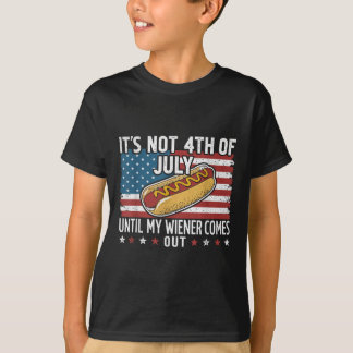 Camiseta Não Em 4 De Julho Até Que Meu Wiener Sai Americano