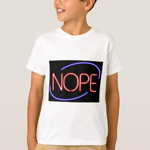 Camiseta NÃO em estilo de Letreiro Neon Aberto
