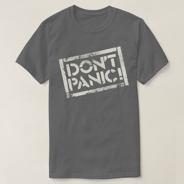 Camiseta Não entrar em pânico (Frente do Design)