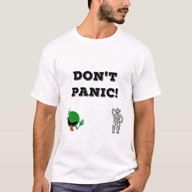 Camiseta Não Entre em Pânico (Frente)