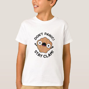 Camiseta Não entre em pânico e fique com o Clam Funny Anima