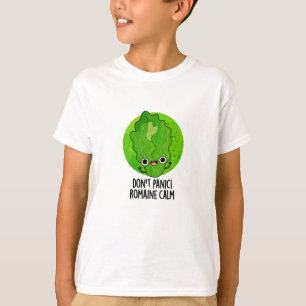 Camiseta Não entre em pânico Romaine Calm Cute Veggie Pun