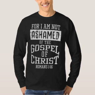 Camiseta Não envergonhada Bíblia Gospel Verdadeiro Deus Jes