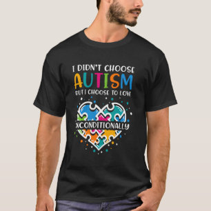 Camiseta Não Escolhi o Autismo Mas Escolho Amar Incondicion