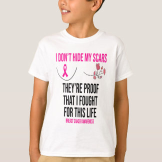 Camiseta Não esconda as minhas cicatrizes... são a prova de