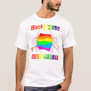Camiseta Não esconda seu orgulho, Orgulho gay e mês lgbt