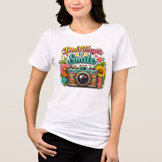 Camiseta Não Esqueça De Sorrir (Frente)