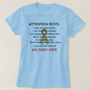 Camiseta Não esse tipo da esposa militar