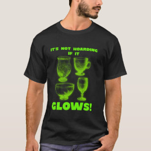 Camiseta Não está entupindo se brilhar Uraniu de vidro bril