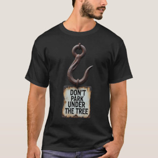 Camiseta Não estacione debaixo da árvore - horror do gancho