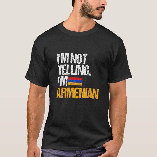 Camiseta Não estou gritando armênio (Frente)