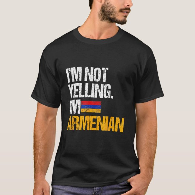 Camiseta Não estou gritando armênio (Frente)