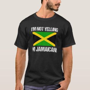 Camiseta Não Estou Gritando Bandeira Nacional Jamaicana Jam