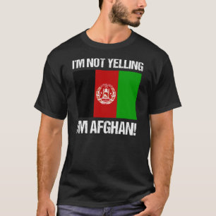 Camiseta Não estou gritando que sou a bandeira do país afeg