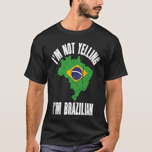 Camiseta Não estou gritando que sou a Bra retrô-aflita bras (Frente)