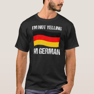 Camiseta Não estou gritando que sou alemão Country Flag A