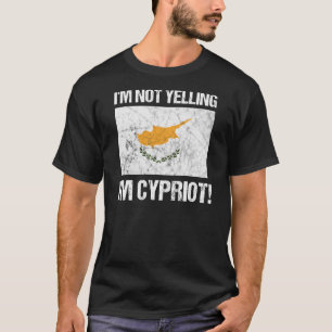 Camiseta Não estou gritando que sou cipriota da bandeira c