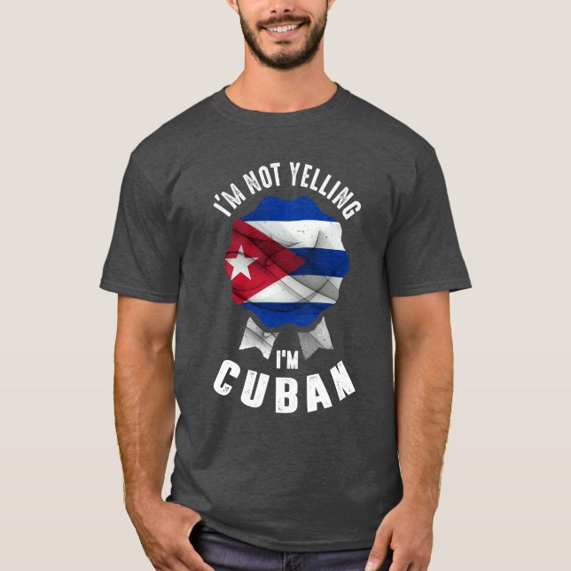 Camiseta Não estou gritando que sou cubano (Frente)