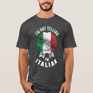 Camiseta Não estou gritando que sou italiano