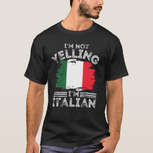 Camiseta Não estou gritando que sou italiano por italiano