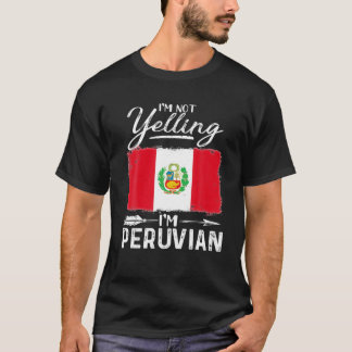 Camiseta Não estou gritando que sou peruano Peru