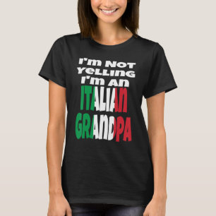 Camiseta Não estou gritando que sou um vovô italiano Bandei