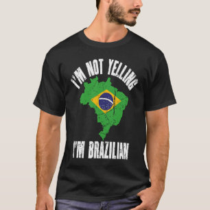 Camiseta Não Estou Gritando Sou Brasileiro Retro Desgastado
