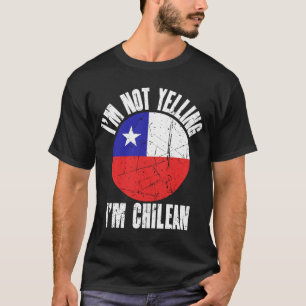 Camiseta Não estou gritando, sou Chile retro-aflita chileno