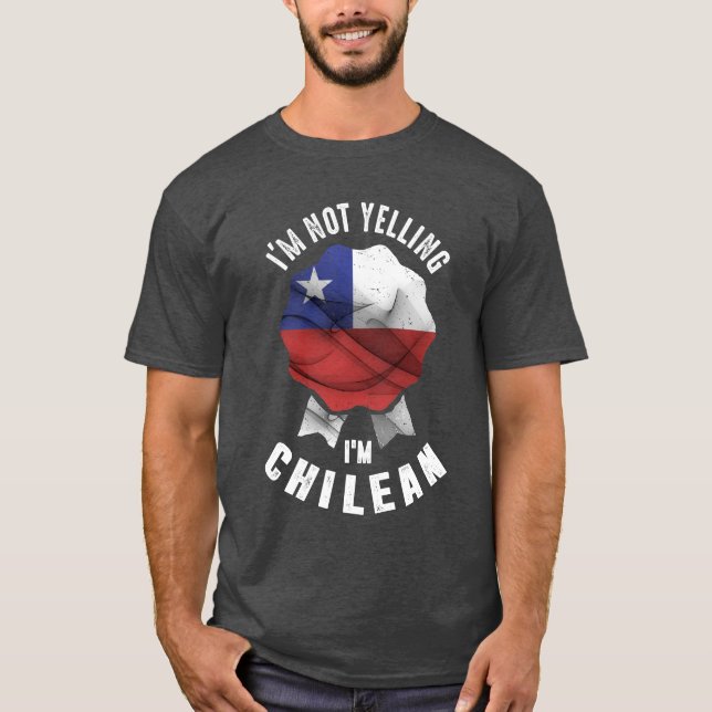 Camiseta Não estou gritando, sou chileno (Frente)