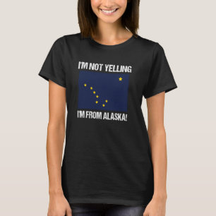 Camiseta Não Estou Gritando Sou Do Alasca Bandeira Do Estad