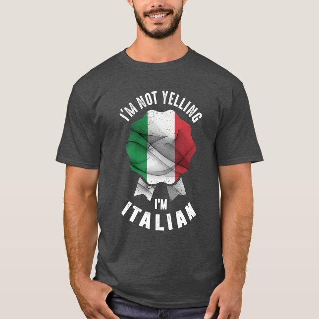 Camiseta Não estou gritando, sou italiano (Frente)