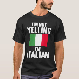 Camiseta Não estou gritando, sou italiano, mulher