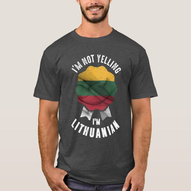 Camiseta Não estou gritando, sou lituano (Frente)