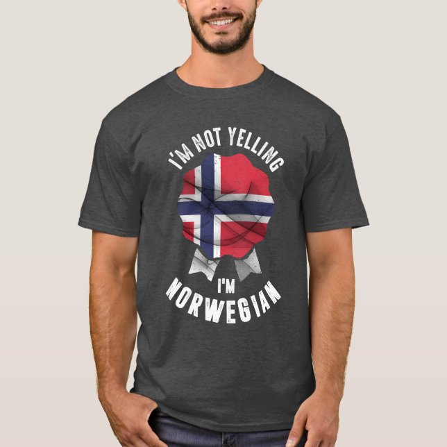 Camiseta Não estou gritando, sou norueguês (Frente)