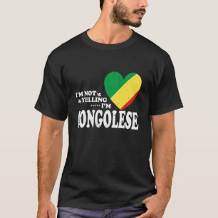 Camiseta Não Estou Gritando Sou Souvenir da Bandeira Congol
