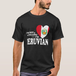 Camiseta Não Estou Gritando Sou Souvenir da Bandeira Peruan