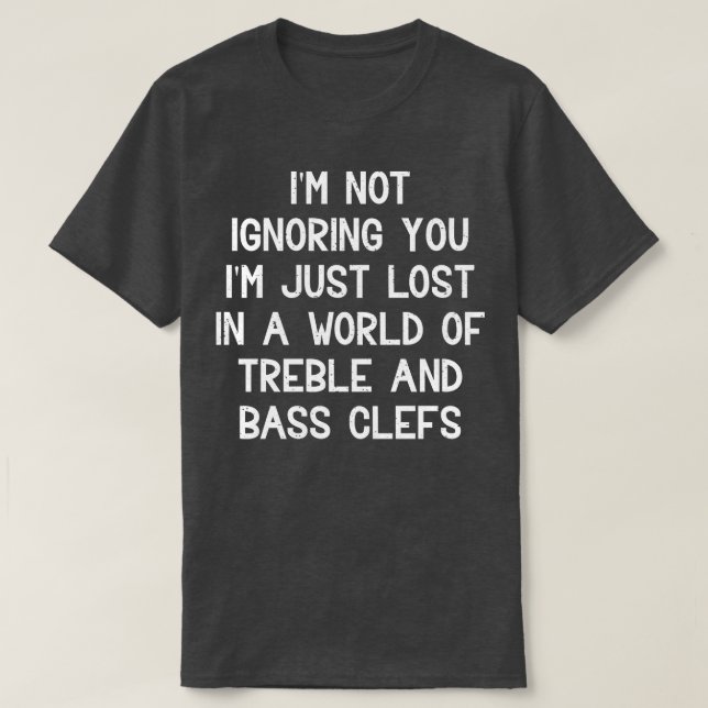 Camiseta Não estou ignorando você (Frente do Design)