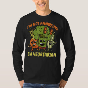 Camiseta Não estou incomodando, sou Vegetariano Kale Spinac