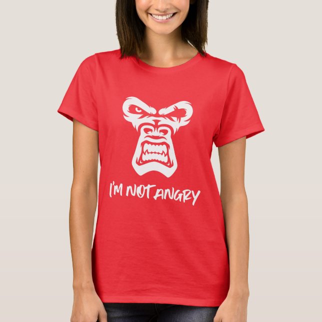 Camiseta Não Estou Irritado, O Macaco (Frente)