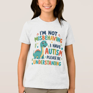 Camiseta Não estou me comportando mal, eu tenho autismo