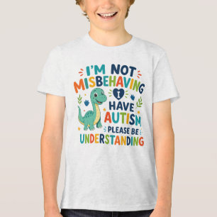 Camiseta Não estou me comportando mal, eu tenho autismo