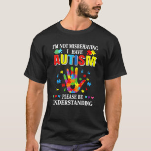 Camiseta Não Estou Me Comportando Mal Tenho Autismo Puzzle
