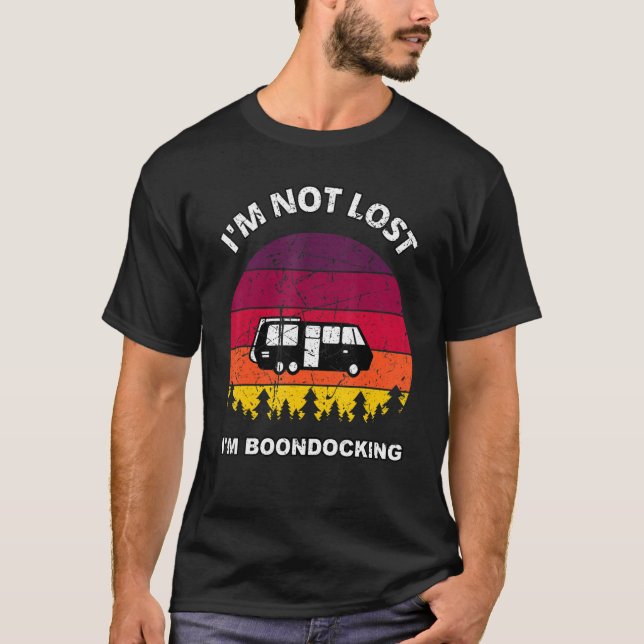 Camiseta Não estou perdido, estou a ir ao acampamento RV Se (Frente)