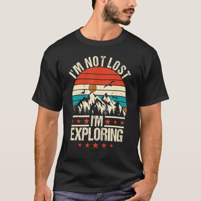 Camiseta Não estou perdido, estou explorando o acampamento  (Frente)