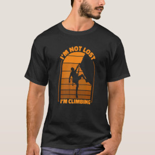 Camiseta Não estou perdido, estou subindo ao ar livre.